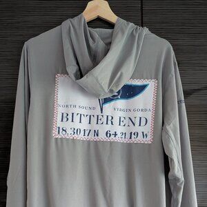 BVI Bitter End Yacht Club - Long Sleeve UPF Hoody - Mens Medium Gray